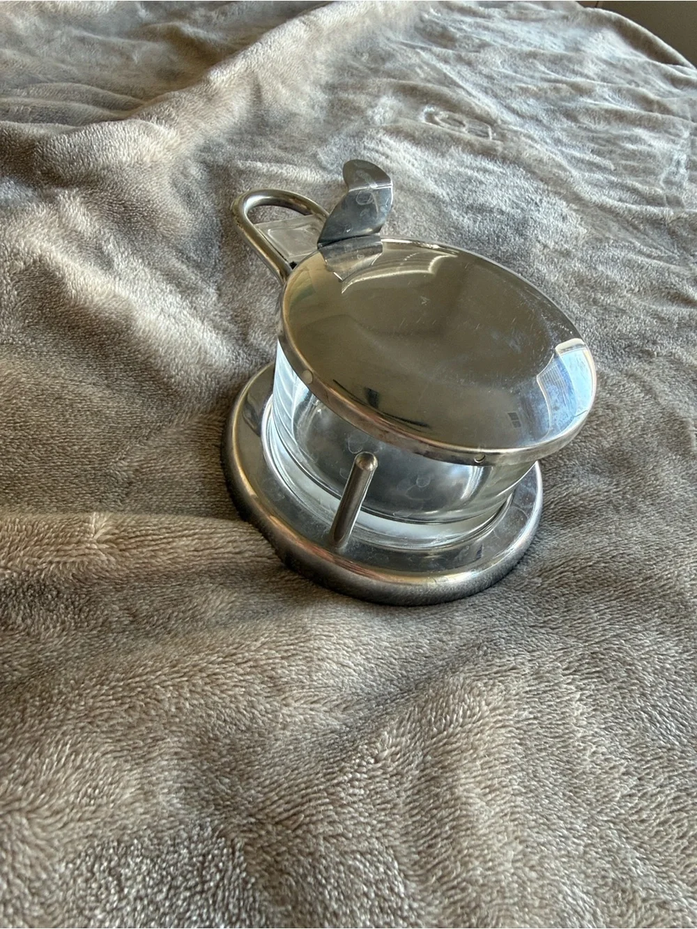 Parmesan Cheese Cellar - Silver and Glass